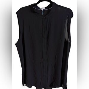 Part & Parcel plus size boutique fashion,‎ black, slightly sheer, sleeveless 3X